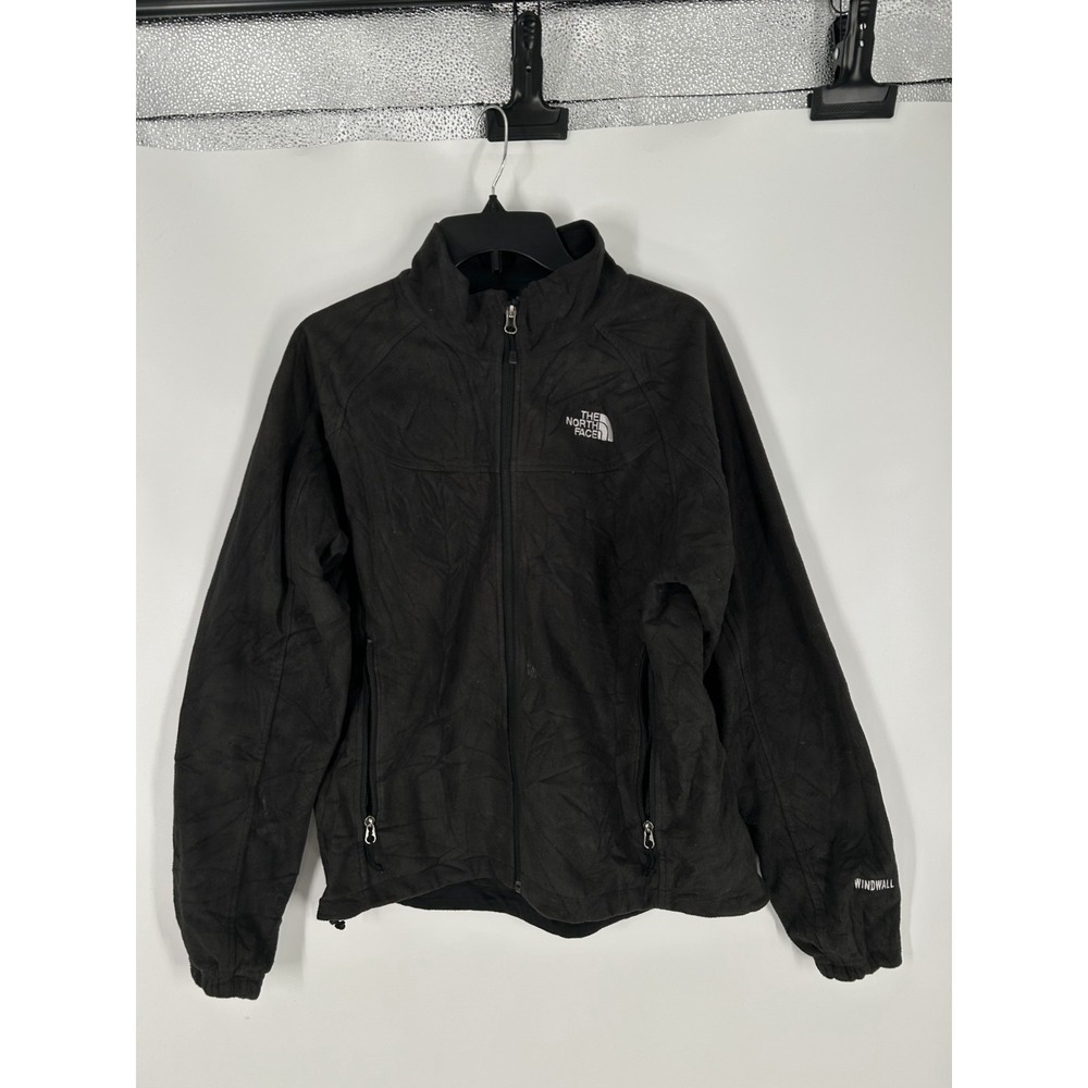 The North Face Windwall Fleece Jacket Womens Large Full Zip Up Zipper Pockets